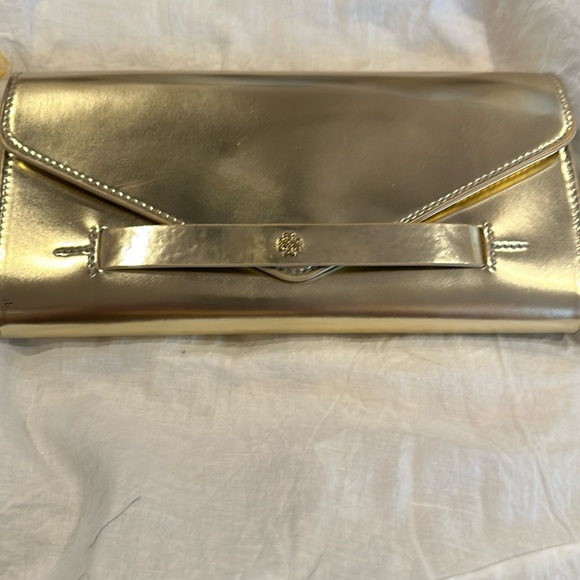 Tory Burch Gold Clutch - Picture 1 of 3